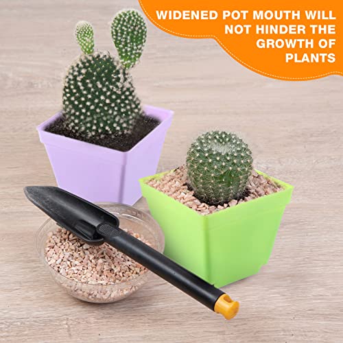 100 Pcs 4 Inch Small Plants Pot Bulk Flower Pots (Classic Color)