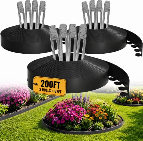 200FT Landscape Edging Kit with 300 Stainless Steel Stakes