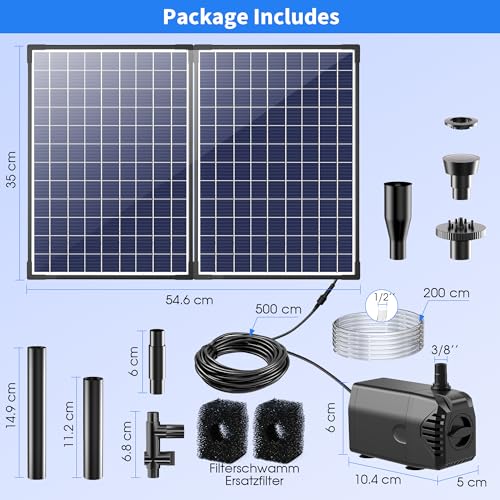 35W Solar Pond Pump 450GPH Dry (35W)