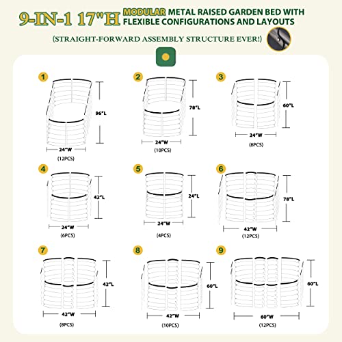 8ftx2ftx1.4ft Raised Garden Bed Outdoor for Vegetables