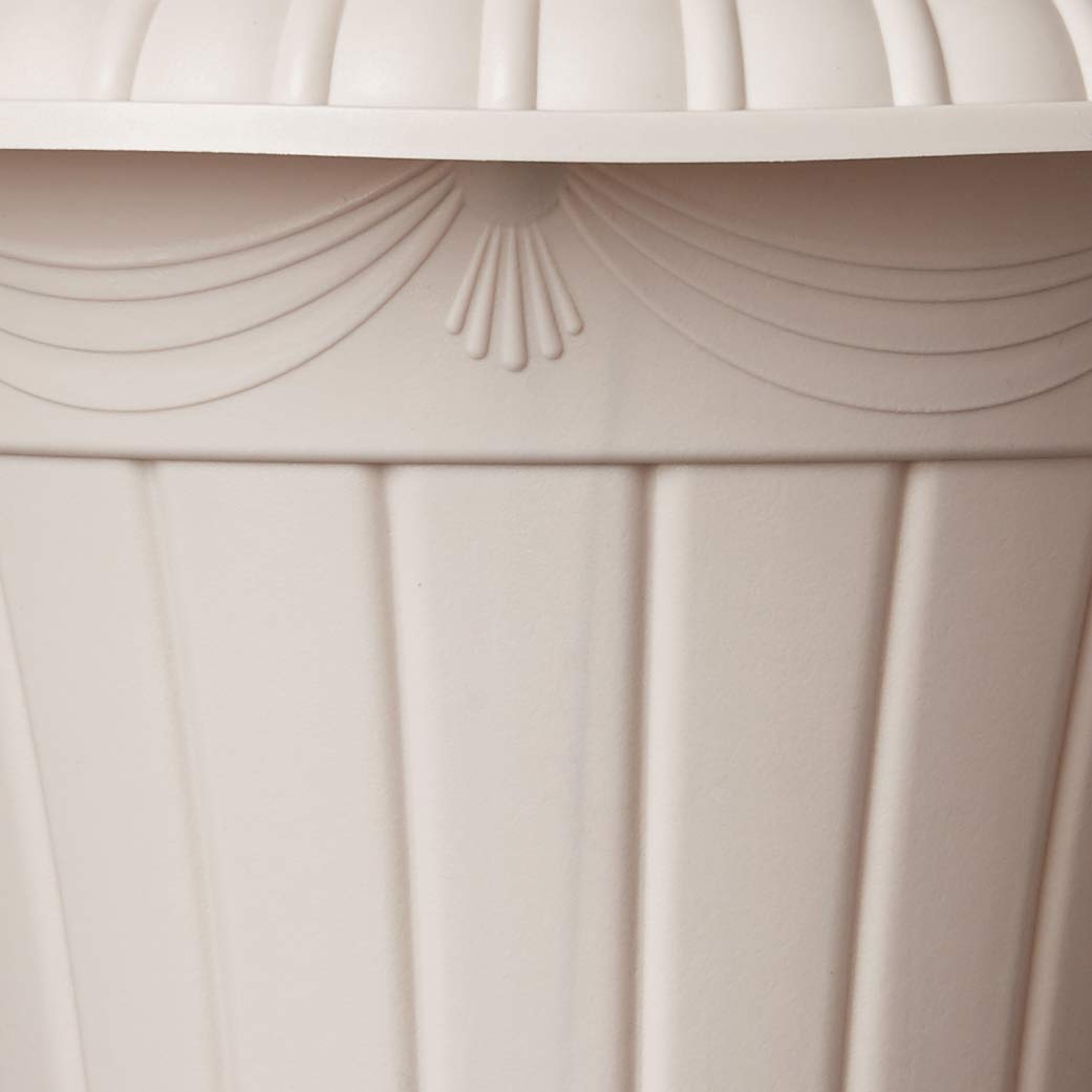 PL20TP Classic Traditional Plastic Urn Planter Indoor (Taupe / 10" x 12")