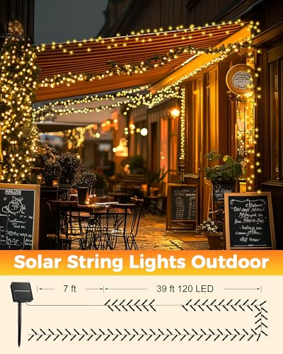 Solar String Light for Outside (Warm White / 1 pack)