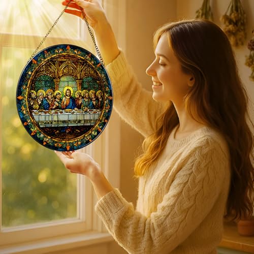 8 Inch the Last Supper Suncatcher Ornament (Last Supper-a)