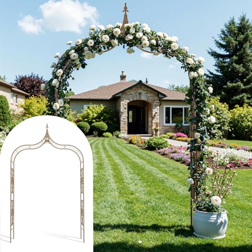Metal Garden Arbor (Copper-Spire Top)