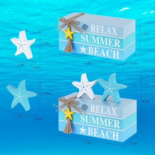Beach Summer Table Decor (Ocea - Blue White)