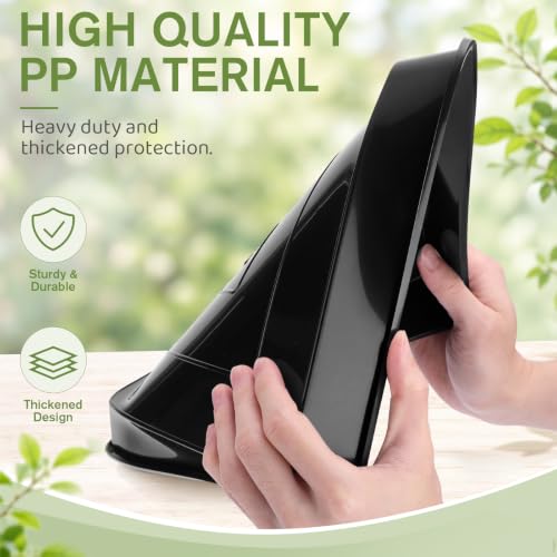 12 Pcs Plastic Plant Saucers Tray (Black / 12 Inch / Square)
