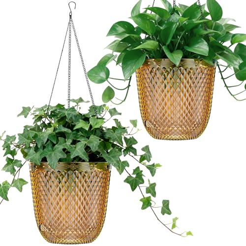 Hanging Planters for Indoor Plants (Gold / 7.2in)