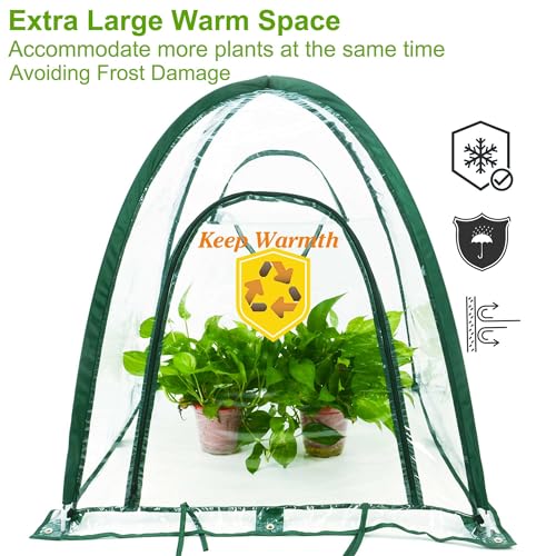 Pop Up Greenhouse Cover Flower House (36.2"L x 36.2"W x 39"H)