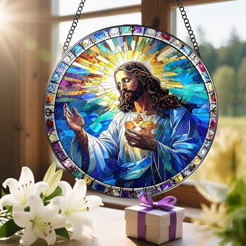 8'' Jesus Christ Suncatcher Ornament (Jesus-b)