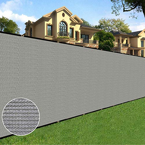 4 ft x 50 ft Privacy Screen Fence Heavy Duty Fence Cover Grey (4 ft X 50 ft / Gray)