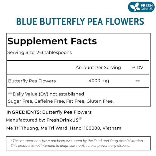 Premium 520+ Butterfly Pea Flowers (0.7 Ounce (Pack of 1))