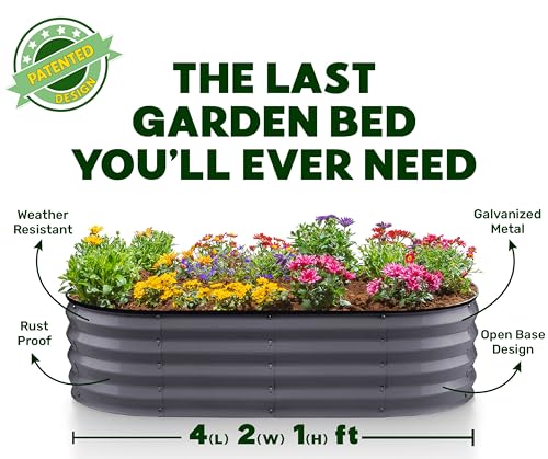 Galvanized Raised Garden Beds Outdoor (2 Count)