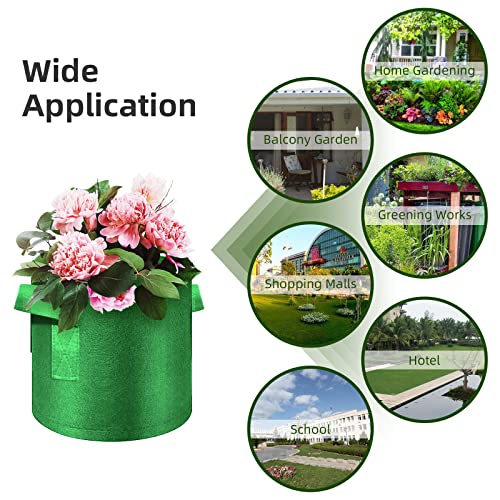 12 Pack 20 Gallon Plant Grow Bags (20 Gallon / Green)