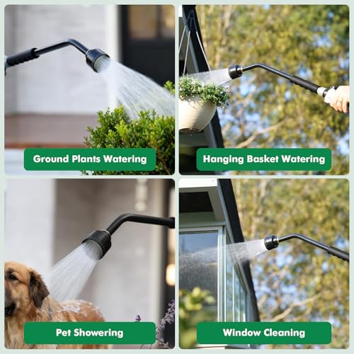 24 Inches Long Watering Wand for Garden Hose (Flash Black)