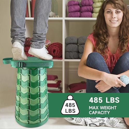 Collapsible Stool Chair with Padded Cushion Seat (Camouflage With Cushion)