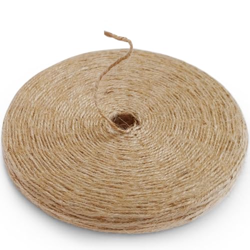 PerkHomy Garden Twine Strong Natural Jute 400 Feet Long Brown Twine for Gardening Tomato Climbing Plant Tie Floristry Crafts Gift Wrapping Packing Decor (400 Foot)