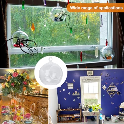 40 Pcs 4 Inch Hanging Acrylic Globes Orbs (40 Count)