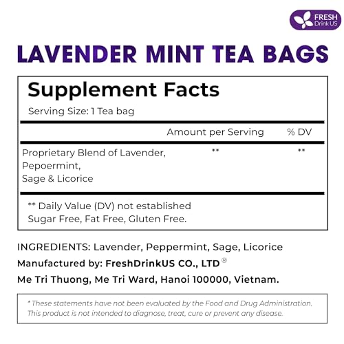 Premium 75 Bags Lavender Mint Tea (75 TEA BAGS)