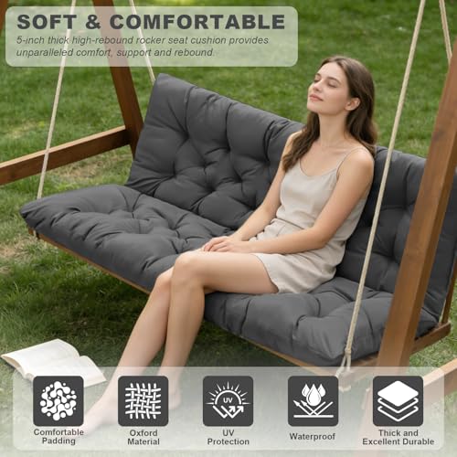 Porch Swing Cushions (Dark Gray / 60x 40 inches)