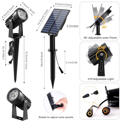 Solar Spot Lights Outdoor (2 Count)
