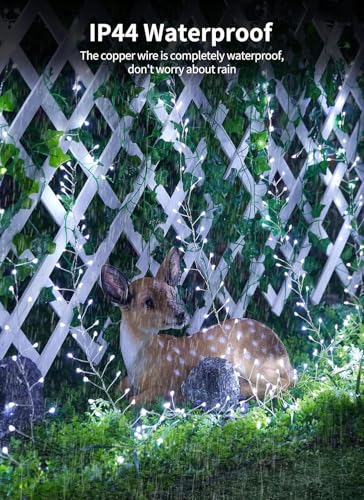 120 LED Solar Fairy Lights Outdoor Waterproof IP65 (Cool White / 9.8Ft)