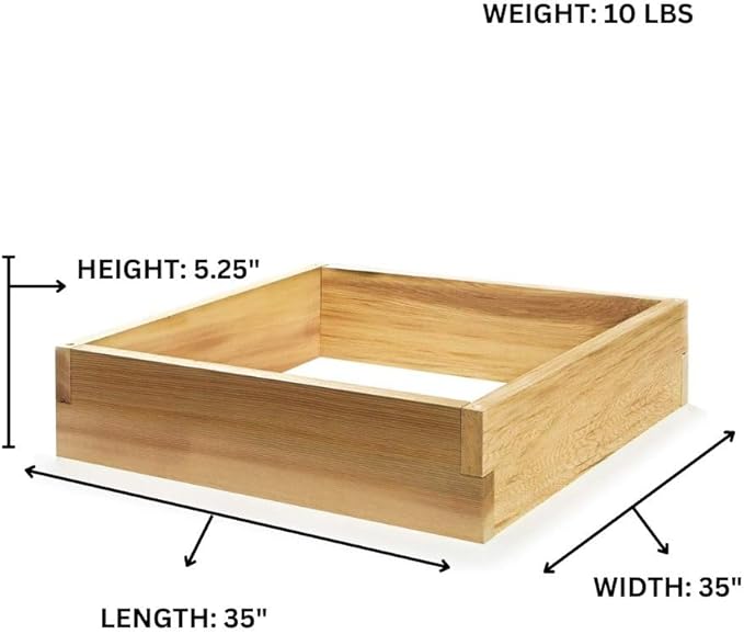 All Things Cedar RG36 3-ft x 3-ft Cedar Raised Garden Box | Expandable Plant Bed, Stackable Wooden Planter - Easy Assembly, Western Red Cedar Build, Outdoor Gardening Solution