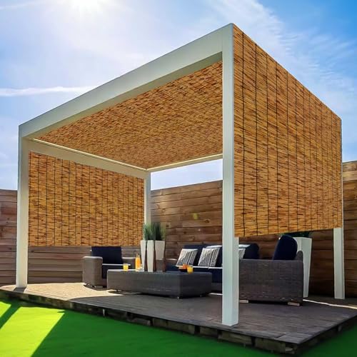 Bamboo Fence Reed Fencing 4Feet High Bamboo Privacy Screen Outdoor for Patio (64 Sq Ft)