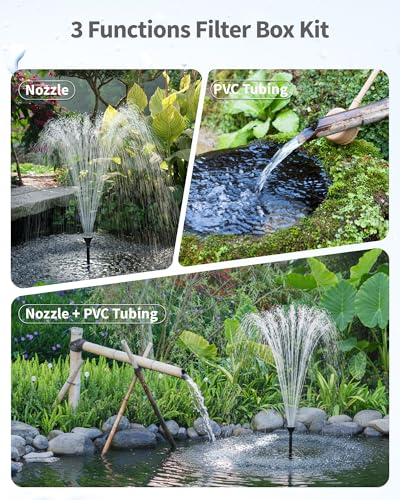 Pond Filter with U (660GPH with U-V & LED Lights)