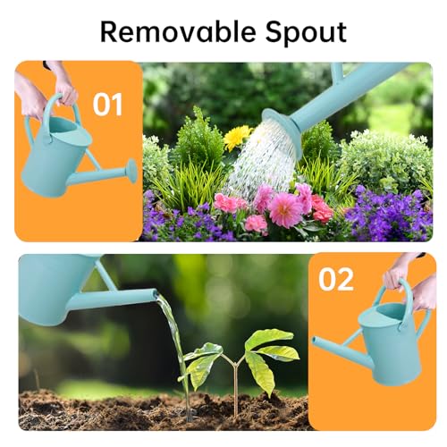 Metal Watering Can for Outdoor Plants (Mint)