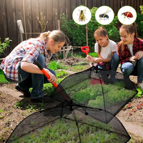 4 Pack Mesh Plant Cover Dome Tent Protector (17 x 17 Inch / Black)