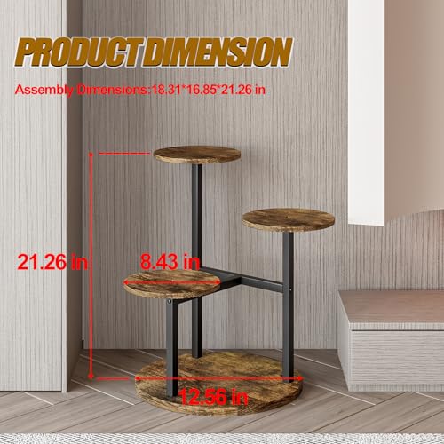4 Tier Plant Stand Indoor Corner Tiered Holder Shelf Display Rack