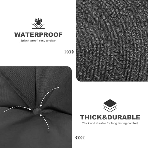 Porch Swing Cushions (Black / 40x 40 inches)