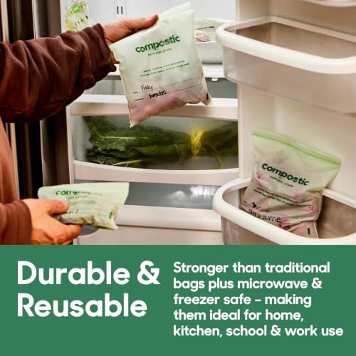 Compostable Quart Bags (200 Count (Pack of 1) / Quart)