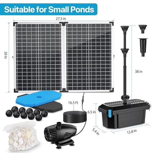 70W Solar Pond Filter with Fountain Pump (70W)