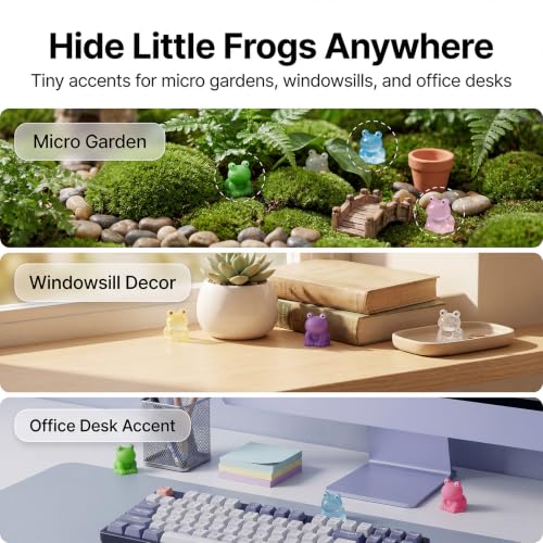 Mini Resin Frog Figures to Hide (Frogs)
