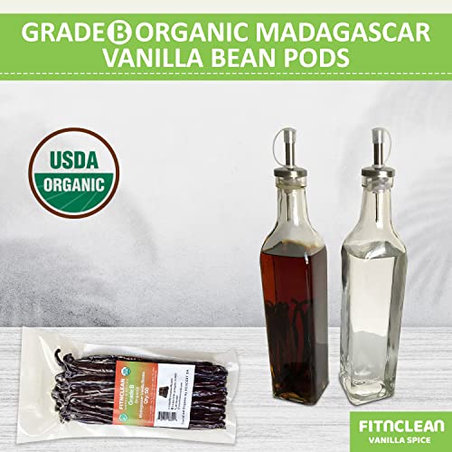 50 Madagascar Organic Vanilla Beans Grade B. Certified USDA Organic. 5" (5.3 Ounce (50 Count))
