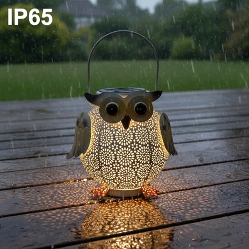 1 Pack Hanging Solar Lanterns (white owl 1pk)