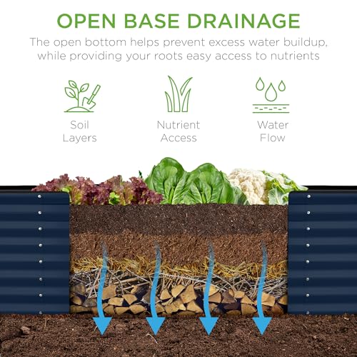 8x2x2ft Raised Outdoor Metal Garden Bed