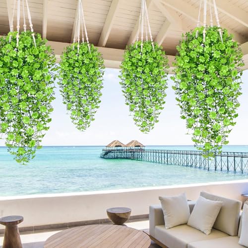 Artificial Hanging Plants (Four Leaf Clover / 4Pcs Plants)