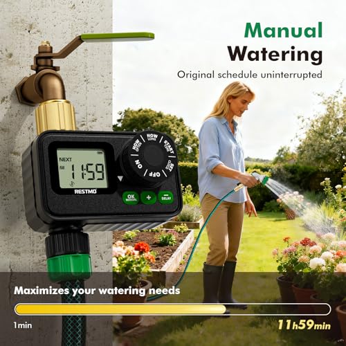 Sprinkler Timer for Outdoor Hose Faucet (1 Zone / 1 Pack)