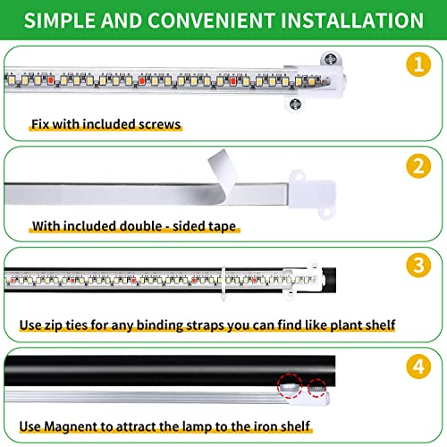 2 Head 13" Growing Lamp for Indoor Plants (White Cabel Red+White / 2 Head 1 Pack)