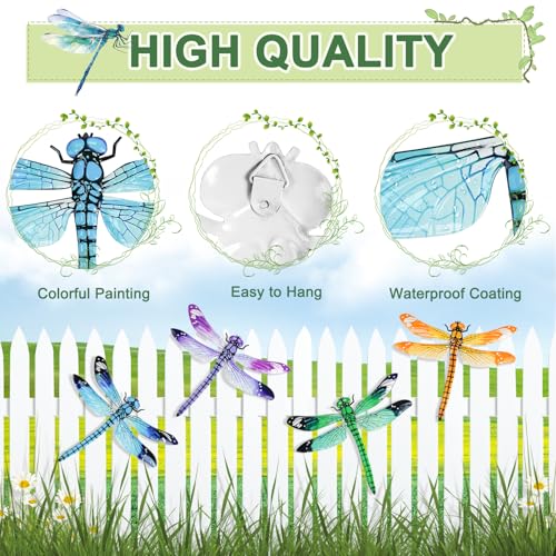 4 Pack Large Metal Dragonfly Wall Decor (Large Dragonfly)