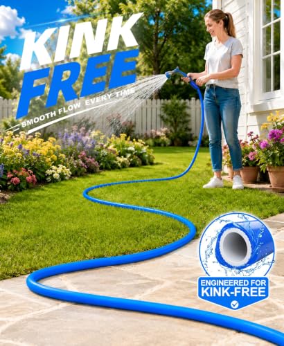 Garden Water Hose 25 ft x 5 (Blue / 25FT)