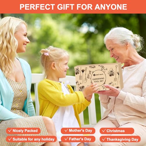 Gardening Tools 7 (7PCS Black Orange)