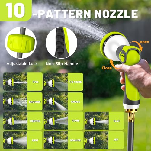 110 FT 1 2" Retractable Garden Hose Reel (Upgrade-green / 110FT-1/2")