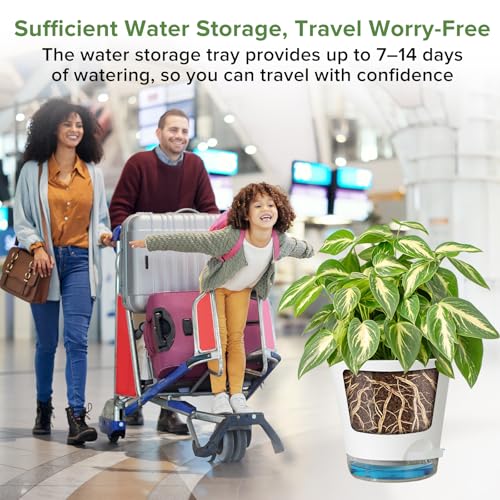 2026 Upgraded Self Watering Plant Pots with Drainage Hole (8-white-upgraded / 8+7+6.5+6+5.5+5+4 inch)