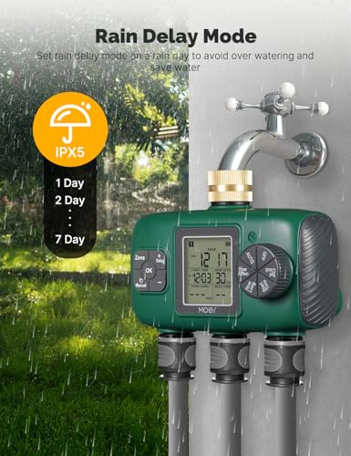 3 Zone Sprinkler Timer for Garden Hose (3 Outlet)