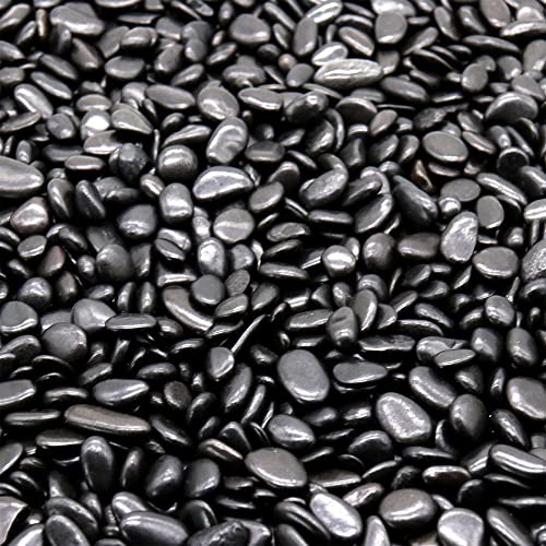 Black Polished Rocks for Plants