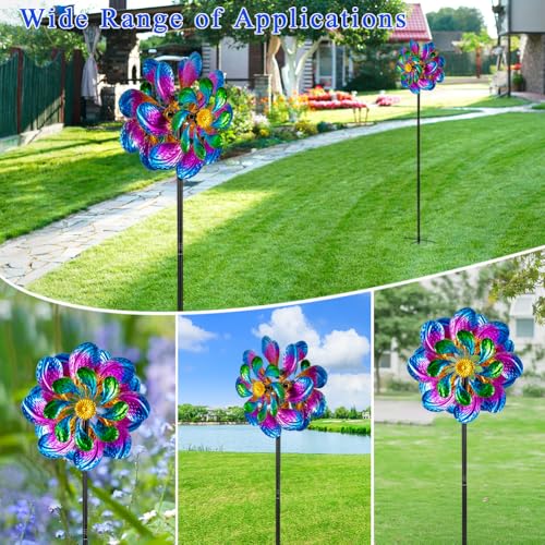 Metal Wind Spinners Outdoor (13'' Purple)