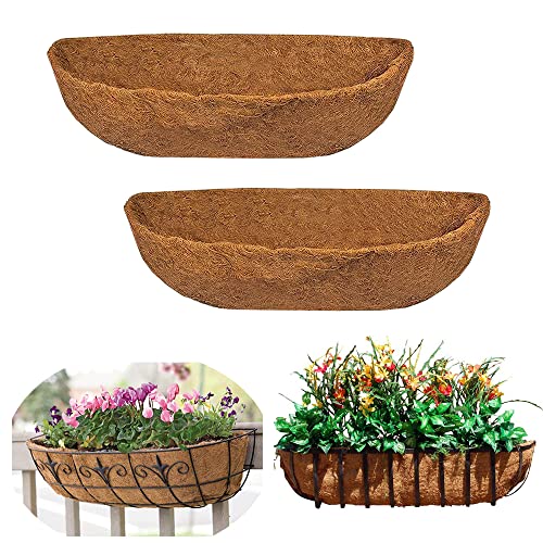 2PCS Trough Coco Liners for Planters Wall Basket 24 (48inch)